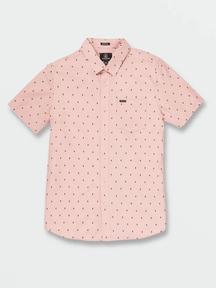 Mens Shirts and Flannels Volcom Janko Short Sleeve 8211 Misty Rose