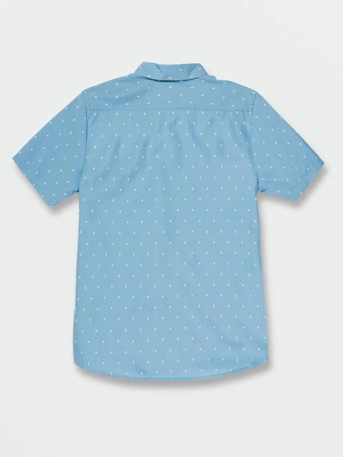 Mens Shirts and Flannels Volcom Janko Short Sleeve 8211 Niagra