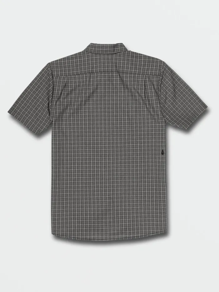 Mens Shirts and Flannels Volcom Mini Check Woven Short Sleeve 8211 Black