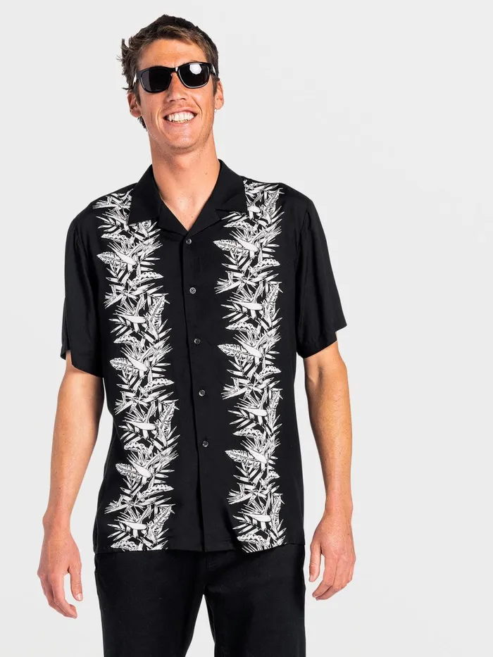 Mens Shirts and Flannels Volcom Parodice Short Sleeve 8211 Black