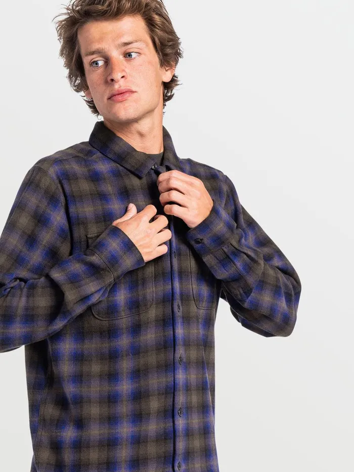 Mens Shirts and Flannels Volcom Skate Vitals Grant Taylor Long Sleeve 8211 Navy