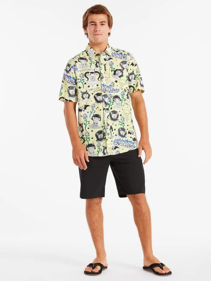 Mens Shirts and Flannels Volcom Surf Vitals Ozzy Woven Short Sleeve Shirt 8211 Glimmer Yellow Mens Shirts and Flannels Volcom Surf Vitals Ozzy Woven Short Sleeve Shirt 8211 Glimmer Yellow