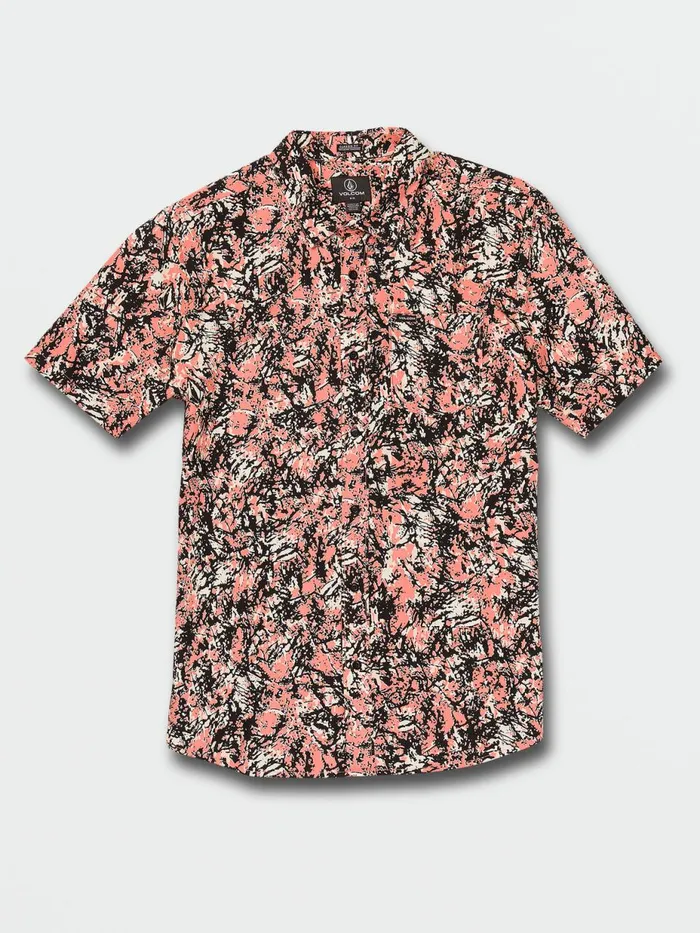 Mens Shirts and Flannels Volcom Trick Bag Short Sleeve 8211 Misty Rose