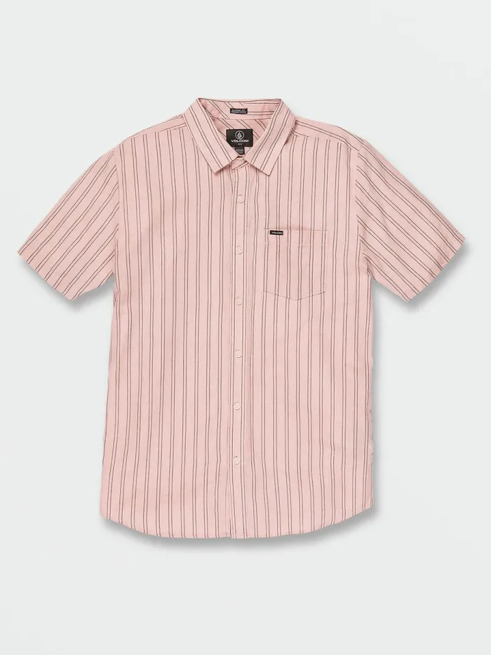 Mens Shirts and Flannels Volcom Watson Short Sleeve 8211 Misty Rose