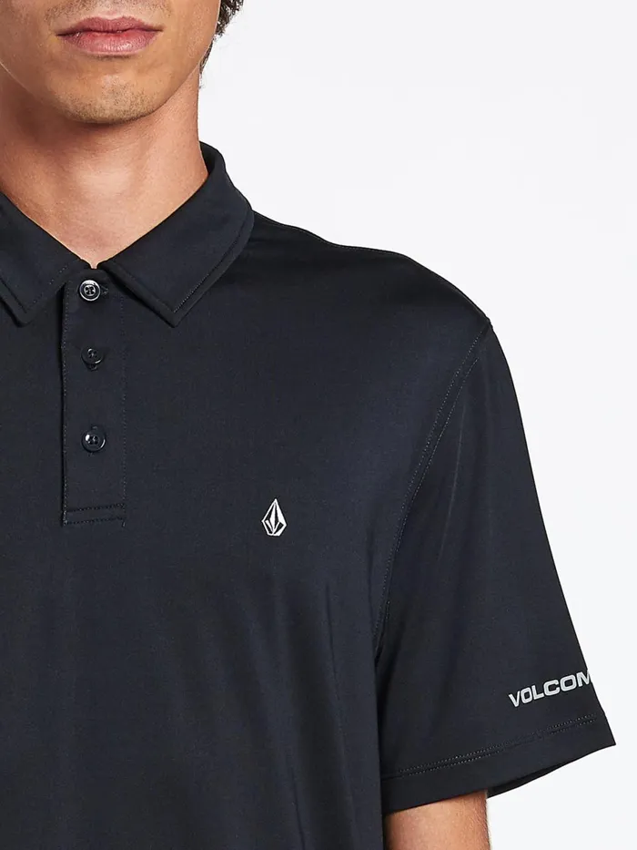Mens Shirts and Flannels Volcom Wowzer Hazard Performance Polo 8211 Black
