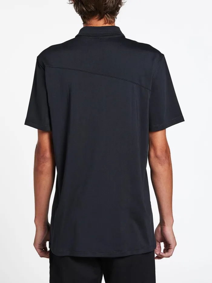 Mens Shirts and Flannels Volcom Wowzer Hazard Performance Polo 8211 Black
