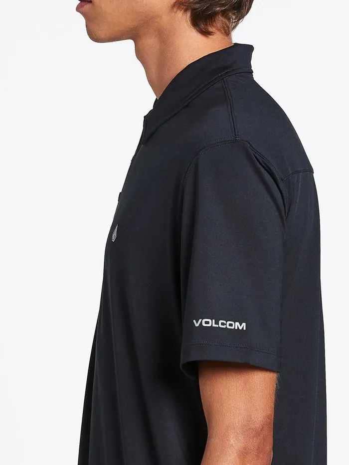 Mens Shirts and Flannels Volcom Wowzer Hazard Performance Polo 8211 Black