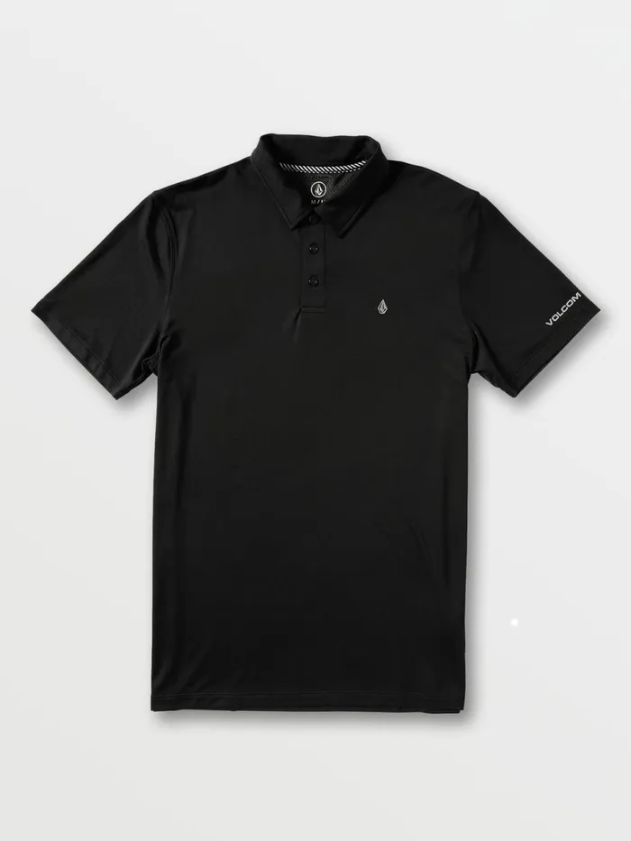 Mens Shirts and Flannels Volcom Wowzer Hazard Performance Polo 8211 Black