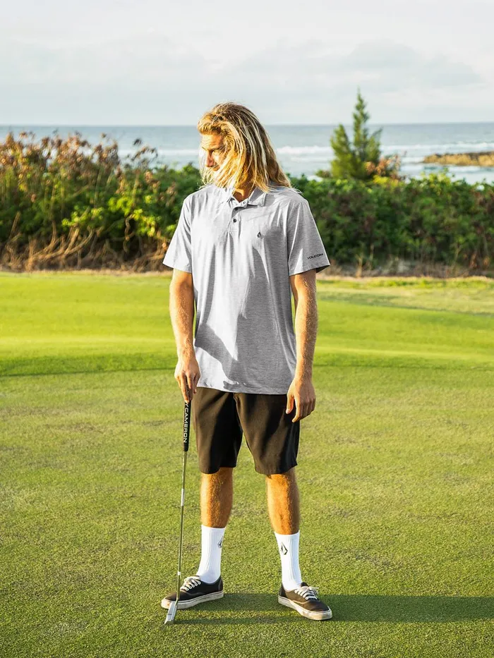 Mens Shirts and Flannels Volcom Wowzer Hazard Performance Polo 8211 Heather Grey Mens Shirts and Flannels Volcom Wowzer Hazard Performance Polo 8211 Heather Grey