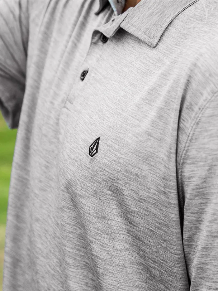 Mens Shirts and Flannels Volcom Wowzer Hazard Performance Polo 8211 Heather Grey