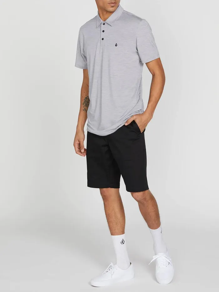 Mens Shirts and Flannels Volcom Wowzer Hazard Performance Polo 8211 Heather Grey