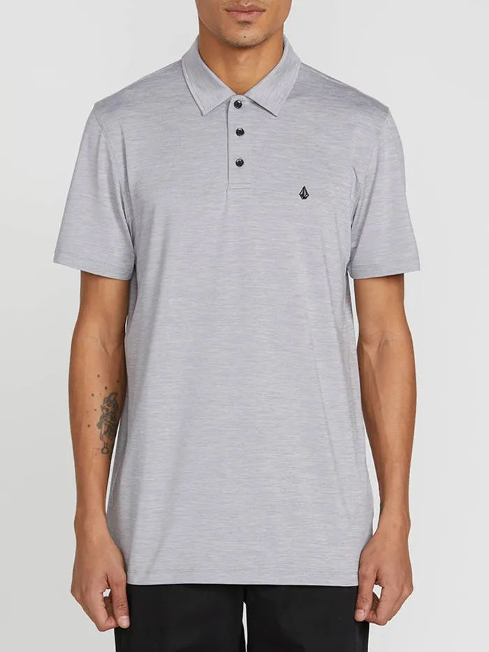 Mens Shirts and Flannels Volcom Wowzer Hazard Performance Polo 8211 Heather Grey