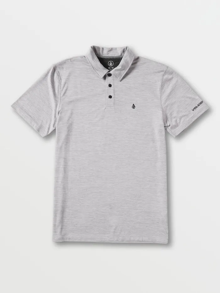 Mens Shirts and Flannels Volcom Wowzer Hazard Performance Polo 8211 Heather Grey