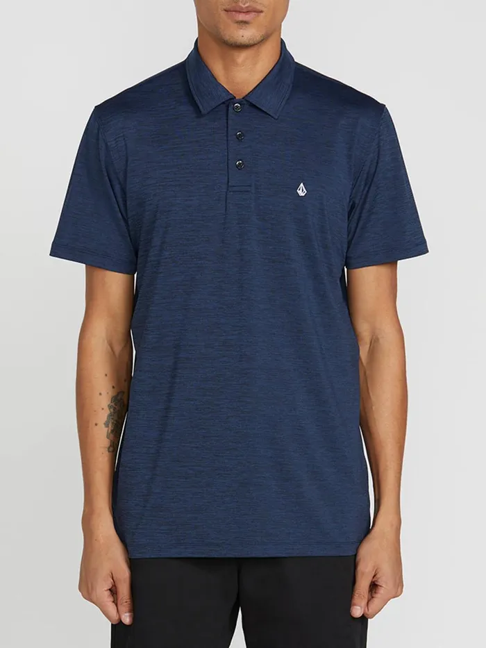 Mens Shirts and Flannels Volcom Wowzer Hazard Performance Polo 8211 Navy Heather