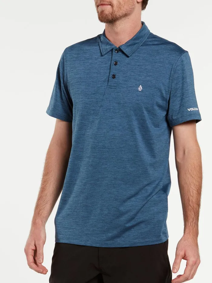 Mens Shirts and Flannels Volcom Wowzer Hazard Performance Polo 8211 Rinse