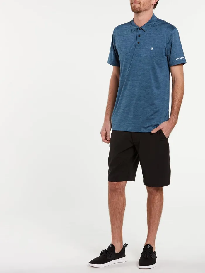 Mens Shirts and Flannels Volcom Wowzer Hazard Performance Polo 8211 Rinse