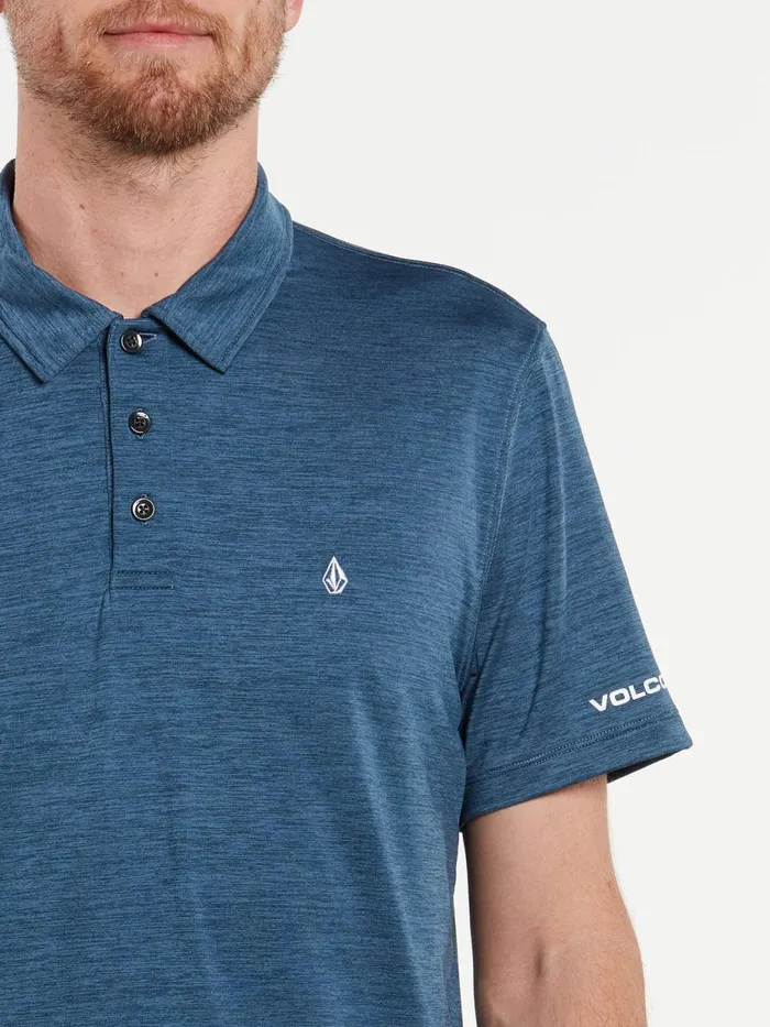 Mens Shirts and Flannels Volcom Wowzer Hazard Performance Polo 8211 Rinse