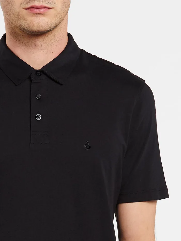 Mens Shirts and Flannels Volcom Wowzer Polo 8211 Black