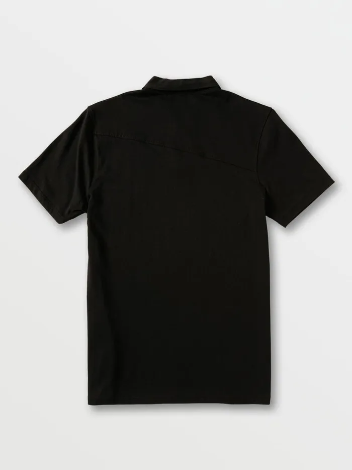 Mens Shirts and Flannels Volcom Wowzer Polo 8211 Black