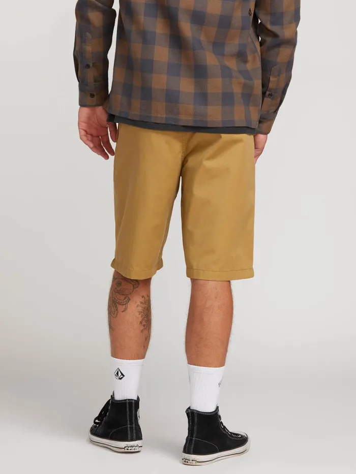 Mens Shorts Volcom Frickin Chino Shorts 8211 Dark Khaki