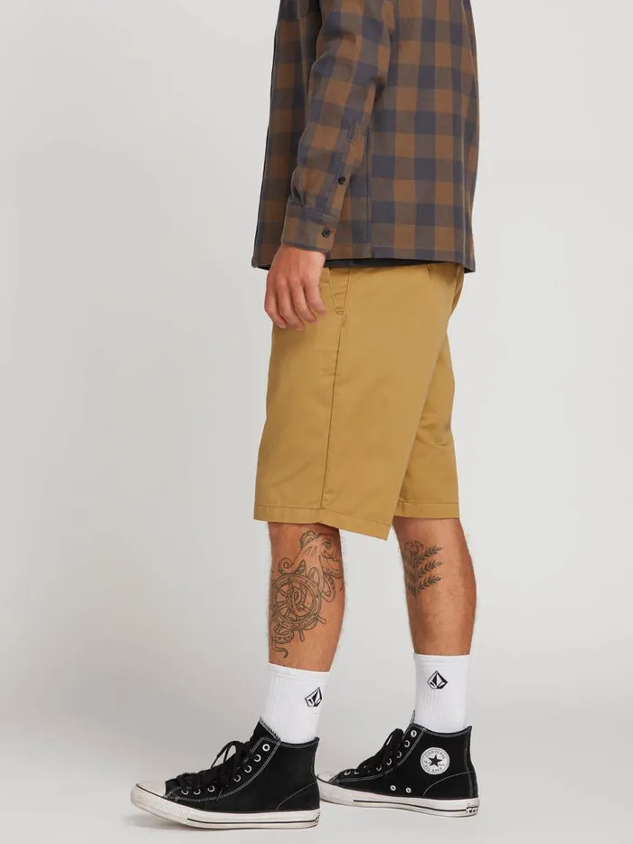 Mens Shorts Volcom Frickin Chino Shorts 8211 Dark Khaki