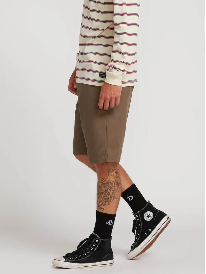 Mens Shorts Volcom Frickin Chino Shorts 8211 Mushroom