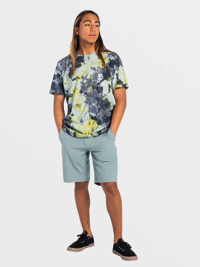 Mens Shorts Volcom Frickin Cross Shred Slub Shorts 8211 Stormy Sea