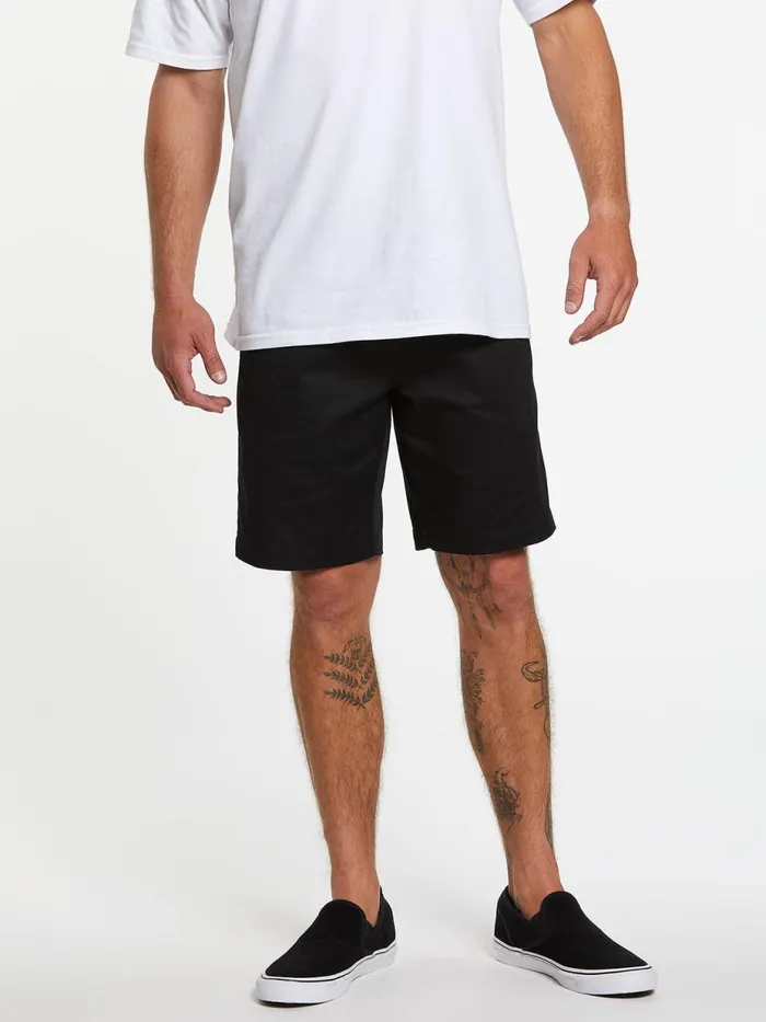 Mens Shorts Volcom Frickin Elastic Waist Shorts 8211 Black