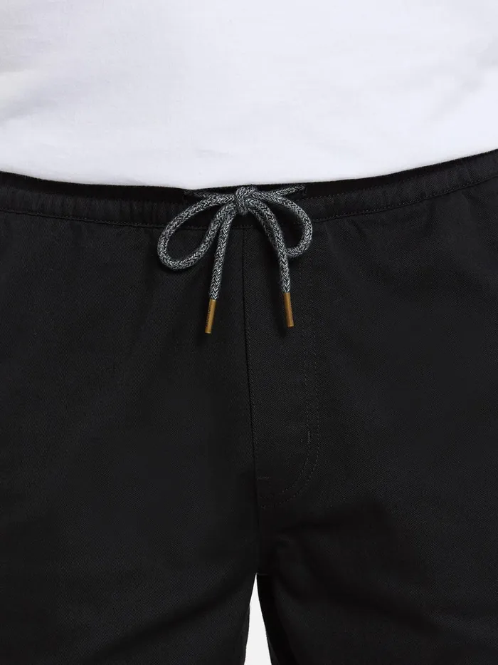 Mens Shorts Volcom Frickin Elastic Waist Shorts 8211 Black