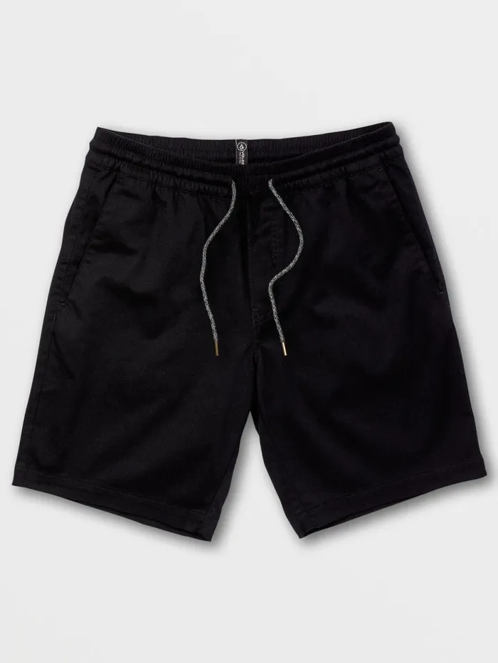 Mens Shorts Volcom Frickin Elastic Waist Shorts 8211 Black