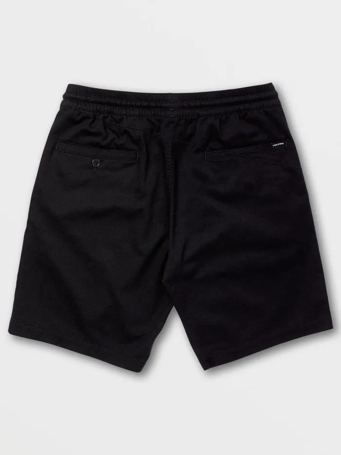 Mens Shorts Volcom Frickin Elastic Waist Shorts 8211 Black