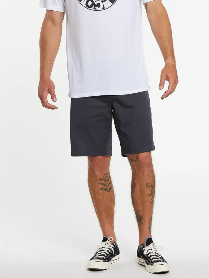 Mens Shorts Volcom Frickin Elastic Waist Shorts 8211 Charcoal