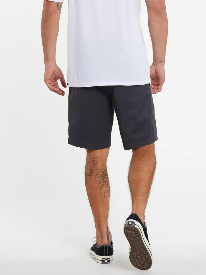 Mens Shorts Volcom Frickin Elastic Waist Shorts 8211 Charcoal