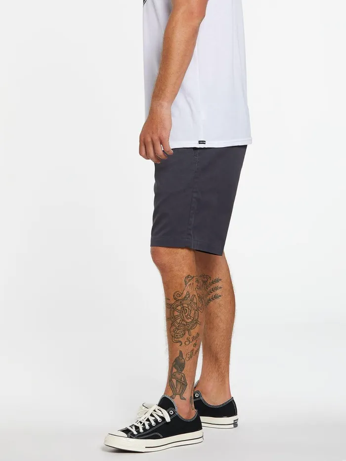 Mens Shorts Volcom Frickin Elastic Waist Shorts 8211 Charcoal