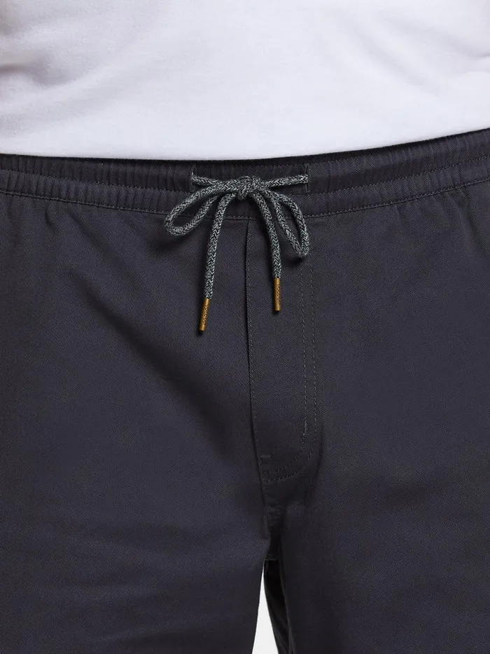 Mens Shorts Volcom Frickin Elastic Waist Shorts 8211 Charcoal