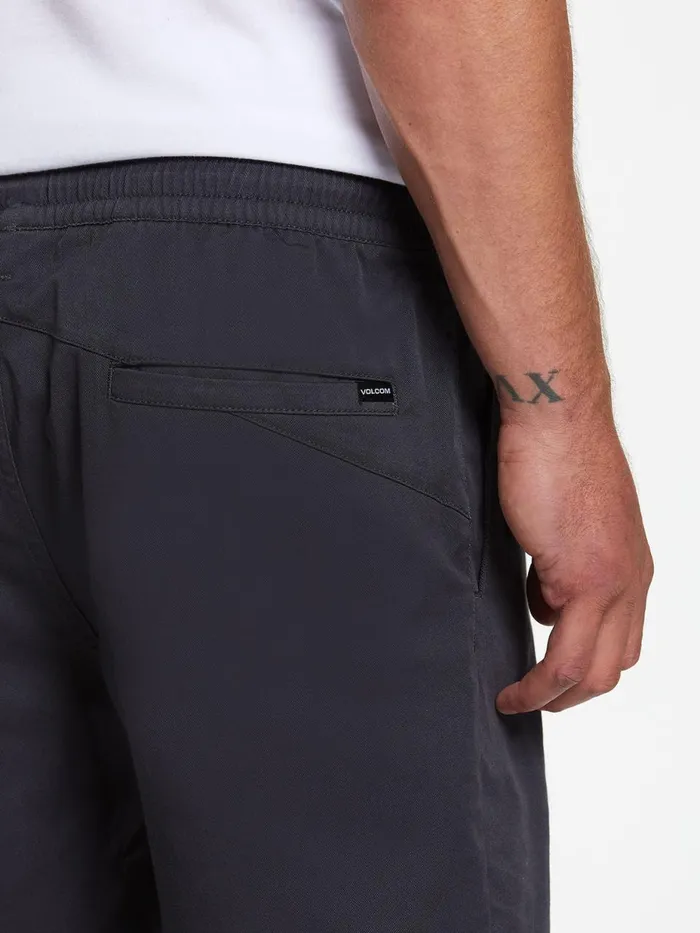 Mens Shorts Volcom Frickin Elastic Waist Shorts 8211 Charcoal