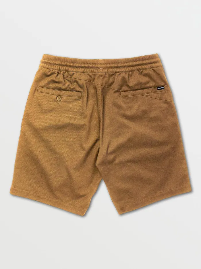 Mens Shorts Volcom Frickin Elastic Waist Shorts 8211 Dark Khaki