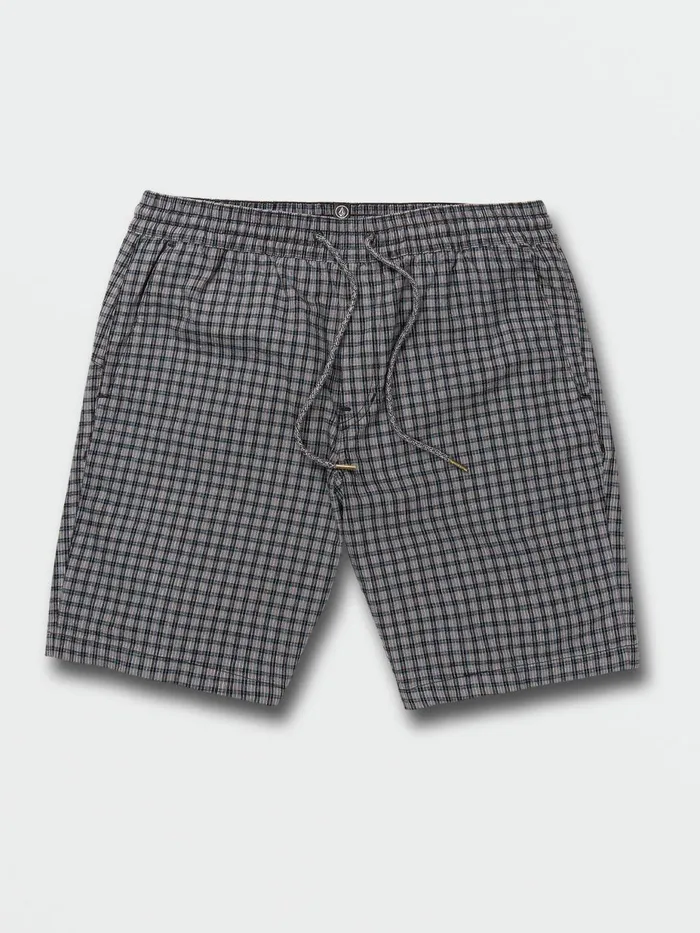 Mens Shorts Volcom Frickin Mix Elastic Waist Shorts 8211 Plaid
