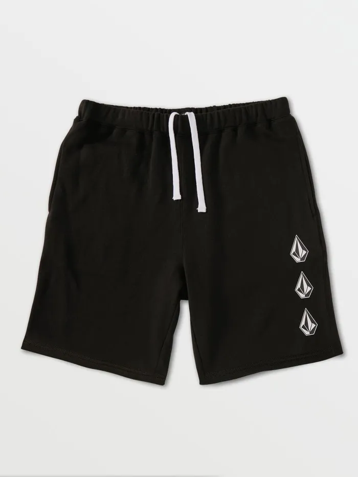 Mens Shorts Volcom Iconic Stone Fleece Shorts 8211 Black