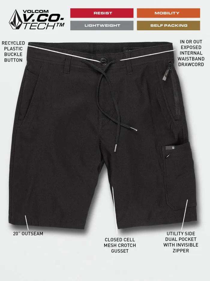 Mens Shorts Volcom Stone Trail Master Shorts 8211 Black