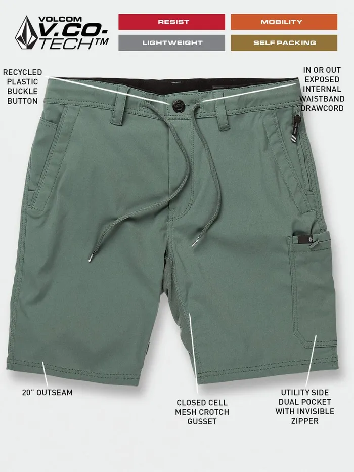 Mens Shorts Volcom Stone Trail Master Shorts 8211 Dark Forest
