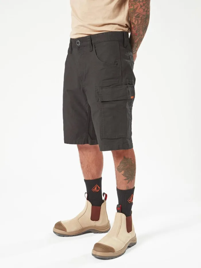 Mens Shorts Volcom Volcom Workwear Caliper Work Shorts 8211 Black