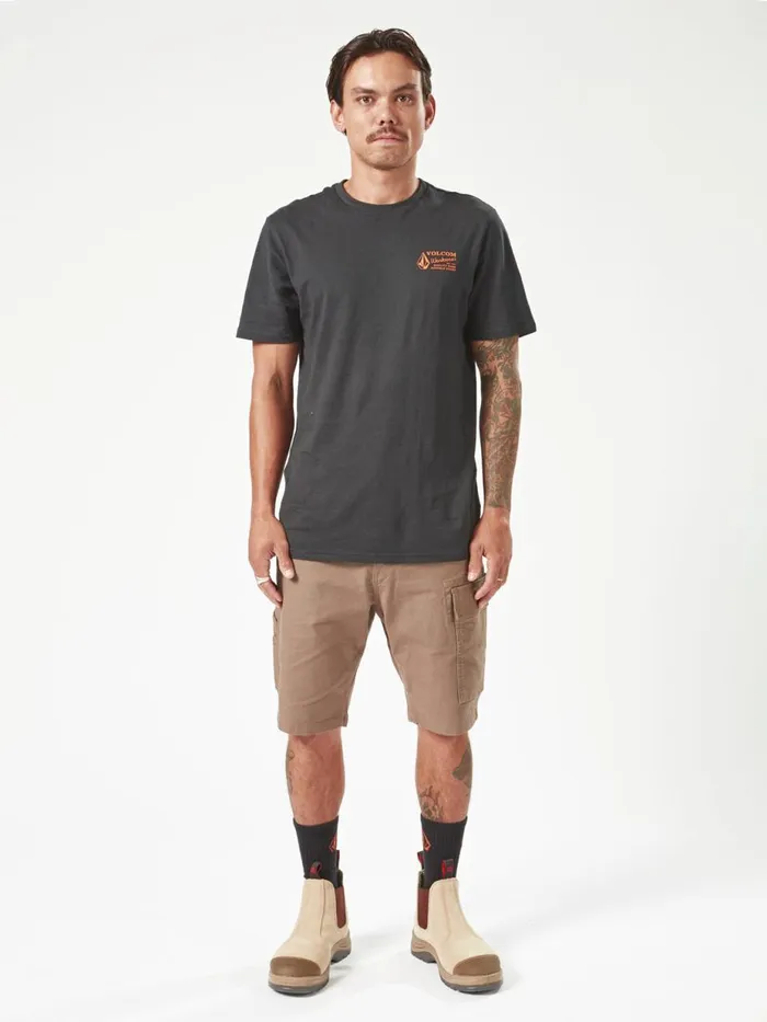 Mens Shorts Volcom Volcom Workwear Caliper Work Shorts 8211 Brindle