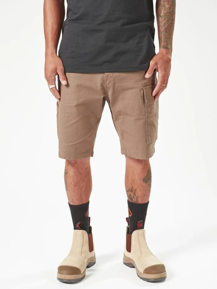 Mens Shorts Volcom Volcom Workwear Caliper Work Shorts 8211 Brindle