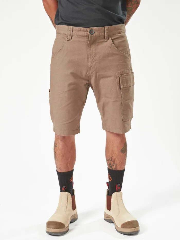 Mens Shorts Volcom Volcom Workwear Caliper Work Shorts 8211 Brindle