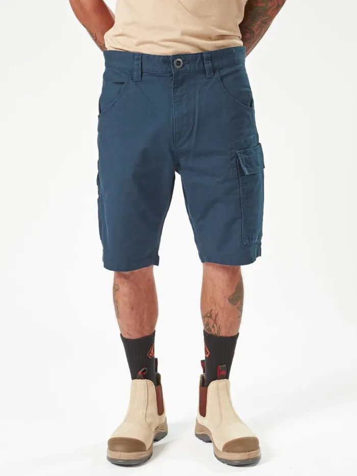 Mens Shorts Volcom Volcom Workwear Caliper Work Shorts 8211 Navy