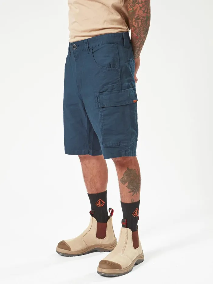 Mens Shorts Volcom Volcom Workwear Caliper Work Shorts 8211 Navy