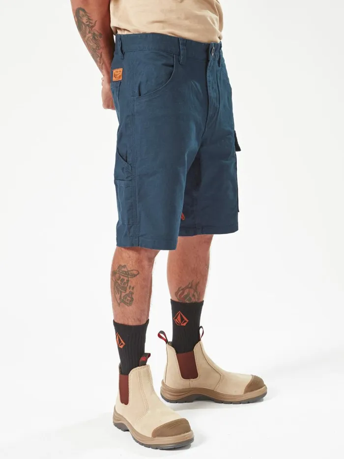 Mens Shorts Volcom Volcom Workwear Caliper Work Shorts 8211 Navy
