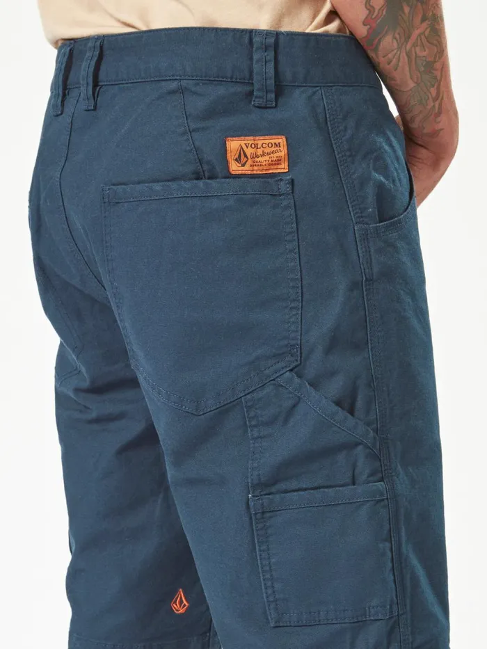 Mens Shorts Volcom Volcom Workwear Caliper Work Shorts 8211 Navy