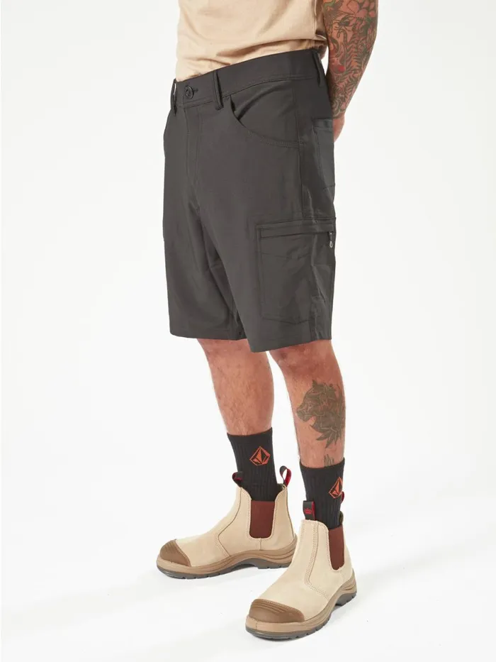 Mens Shorts Volcom Volcom Workwear Slab Hybrid Shorts 8211 Black